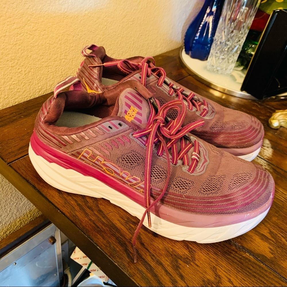 Hoka One One Women Bondi 6 Shoes Running Sneakers size 10.5D wide